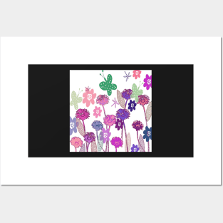 Floral Garden Print Cute Spring & Summer Home Decor & Gifts Posters and Art